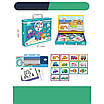 Логічний дерев'яний набір гра логіка Машинки з 14 магнітними картинками та дошкою піши-стирай маркер пазли, фото 3