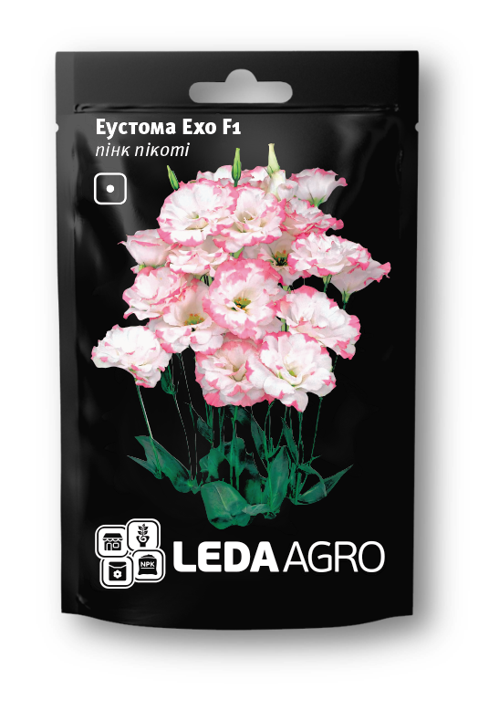 Еустома Ехо F1, пінк пікоті 5 шт (Leda Agro), фото 1