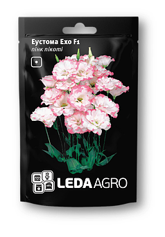 Еустома Ехо F1, пінк пікоті 5 шт (Leda Agro)