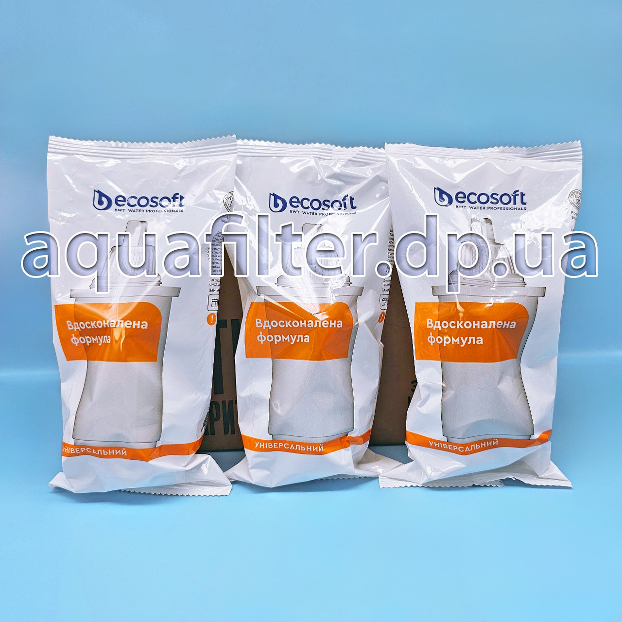 Універсальний змінний картридж Ecosoft для фільтра-глечика 3 шт., фото 1