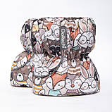 Дитячі зимові пінетки з утеплювачем Thermoloft 200 Мембранні від 0 до 18 місяців (14см) Звірятка, фото 3