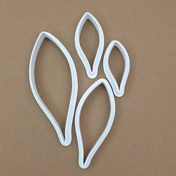 Набір вирубок Листочки еустоми - 4 шт