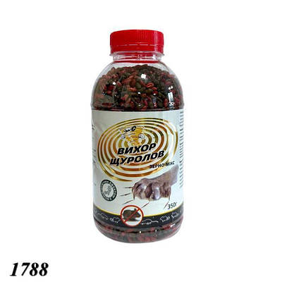 Засіб від щурів та мишей Щуролов зерно ВИХОР пляшка 350 г (3шт)