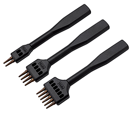 Комплект крокових пробійників для шкіри крок 4мм (набір 2,4,6 зубів)