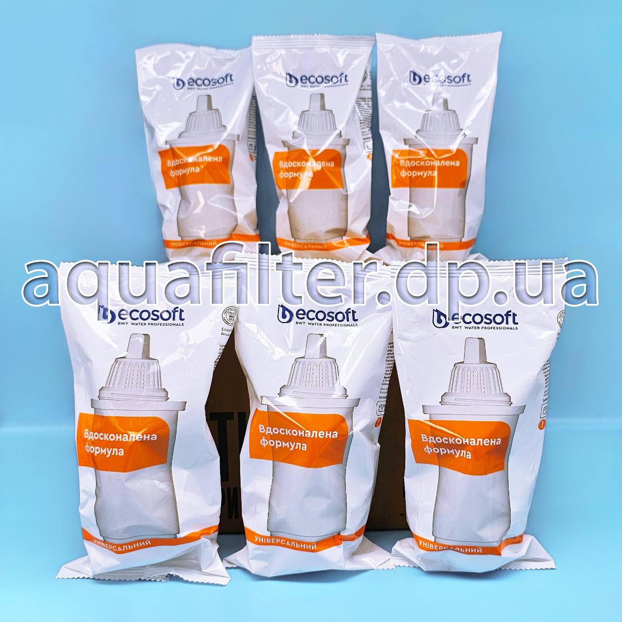 Універсальний змінний картридж Ecosoft для фільтра-глечика 6 шт., фото 1