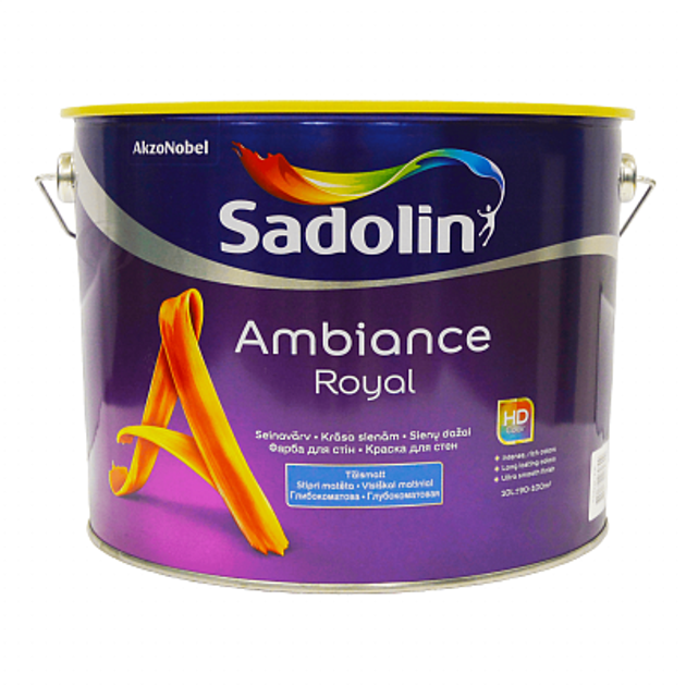 Фарба глибокоматова, що миється, Sadolin Ambiance Royal, 10 л, білий, фото 1