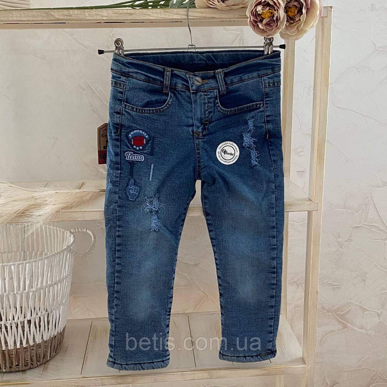 Джинси на махрі Модель 5148 Синій Джинс арт.27689860 Overdo Туреччина Зріст 110-56(р)