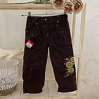 Штани на флісі 880 Коричневий Котон арт.27689864 Qika Туреччина  Зріст 110-56(р)