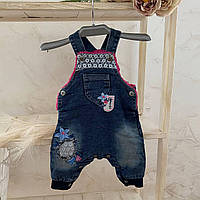 Комбінезон на махрі Модель 5104 Дівчинка Синій Джинс арт.27689871 Overdo Туреччина  Зріст 62-40(р)