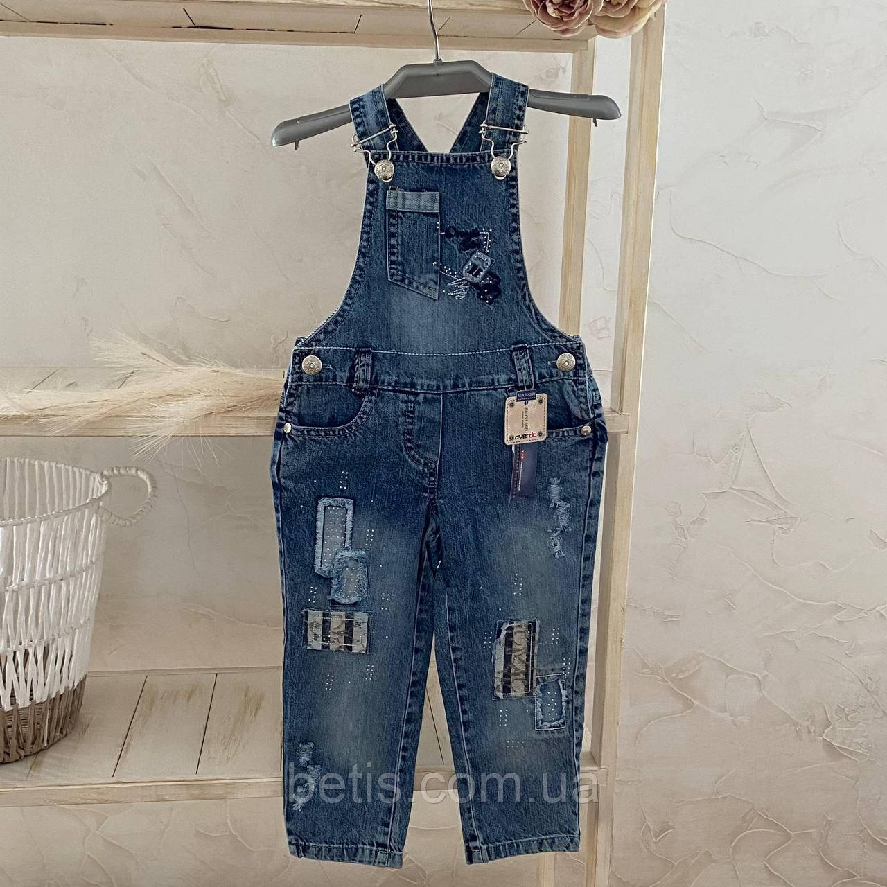 Комбінезон Модель 4526 Дівчинка Синій Джинс арт.27689875 Overdo Туреччина  Зріст 104-54(р)