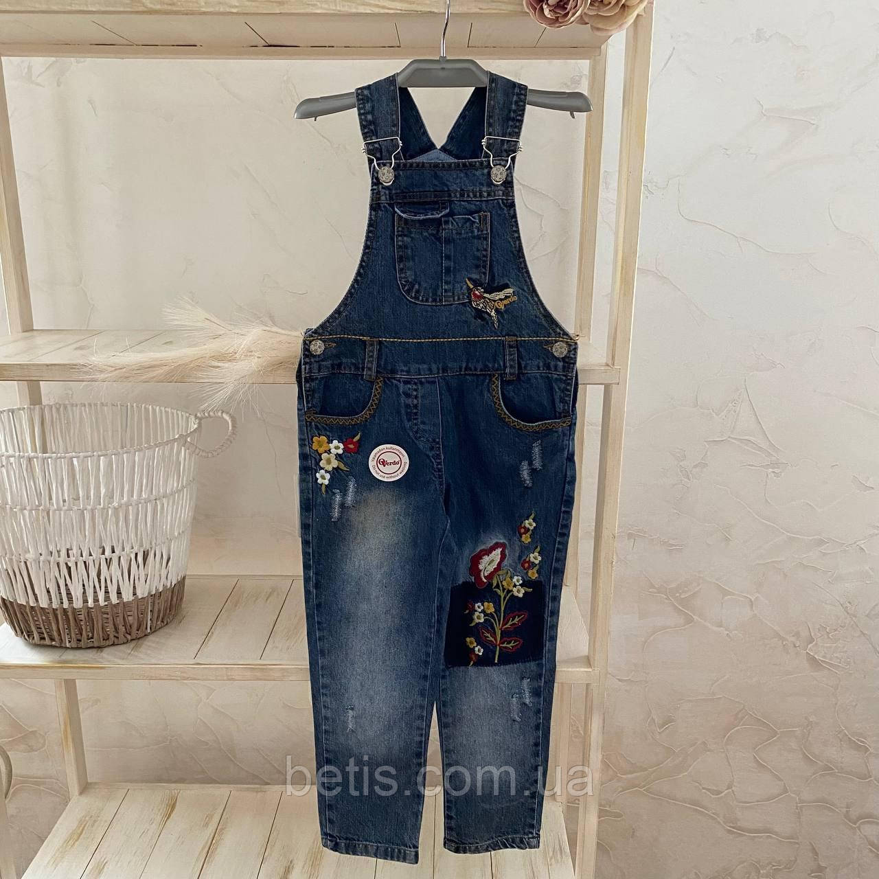Комбінезон Модель 4967 Дівчинка Синій Джинс арт.27689885 Overdo Туреччина Зріст 104-54(р)