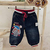 Джинси на махрі Модель 2120 Дівчинка Синій Джинс арт.27689905 Sanco Туреччина  зріст 80-50(р)