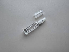 15 мл Квадрат флакон скляний прозорий з пластиковим прозорим розпилювачем, спреєм 13/415, фото 1