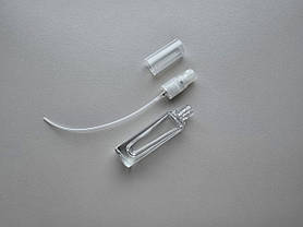 15 мл Квадрат флакон скляний прозорий з пластиковим прозорим розпилювачем, спреєм 13/415, фото 3