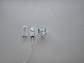 15 мл Квадрат флакон скляний прозорий з пластиковим прозорим розпилювачем, спреєм 13/415, фото 4