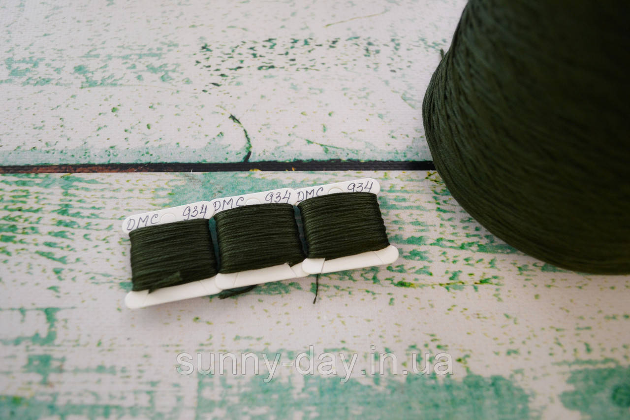 Муліне DMC art.117 №934 (ручна намотка з конусу - 8м), фото 1