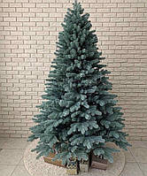 Ялинка штучна лита блакитна Роял 2.3 м класична новорічна преміум без вставок пвх
