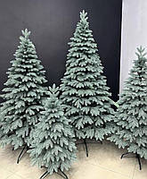 Ялинка штучна лита блакитна Віп 2.1 м класична новорічна від виробника преміум без вставок пвх