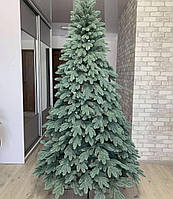 Ялинка штучна лита блакитна Віп 2.5 м класична новорічна від виробника преміум без вставок пвх