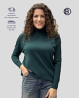 Гольф жіночий ТМ "OBERY" F-102 темно-зелений (на розміри 2XL-3XL / 54-56)