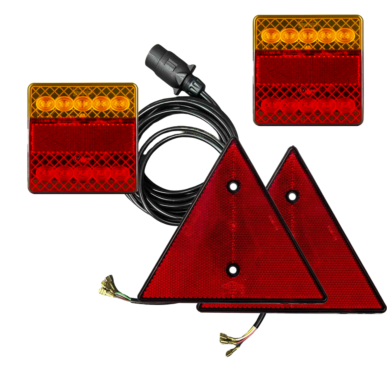 Ліхтарі на причіп задні світлодіодні KAMAR L1810 LED із кабелем 5 м, вилкою 7 PIN та відбивачами, фото 1