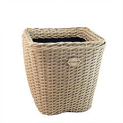 Кашпо з ротангу 25л квадрат з отворами світле сяйво DCL25-5 Деколайн