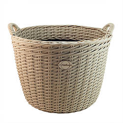 Дровниця/кашпо з ручками з ротангу 45л світле сяйво DCLD45-5 Деколайн