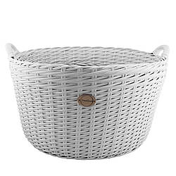 Дровниця/кашпо з ручками з ротангу 65л білий DCLD65-2 Деколайн