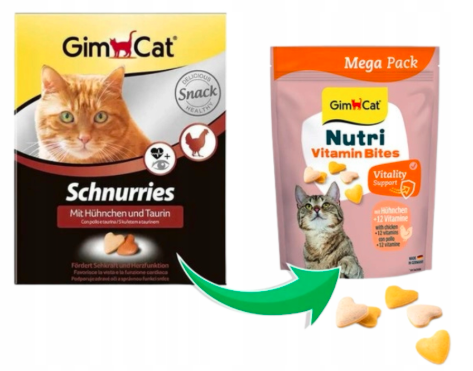 GimCat Nutri Vitamin Bites Vitality Boost 425 г – Вітамінні ласощі для котів, фото 1