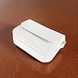 Маленька жіноча сумочка клатч крос боді через плече з екошкіри біла сумка з широким плечовим ременем, фото 9