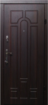Двері вхідні в квартиру Ескада Еко Ваш ВиД Горіх темний 860/960х2050х60 Ліве/Праве, фото 1
