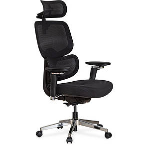 Ортопедичне комп'ютерне крісло для роботи Mealux D2 Air Fabric Black, фото 1