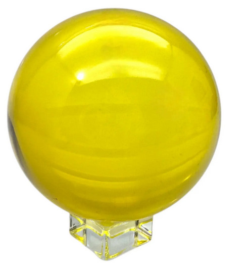 Куля статуетка жовтий d-10,5 см, фото 1