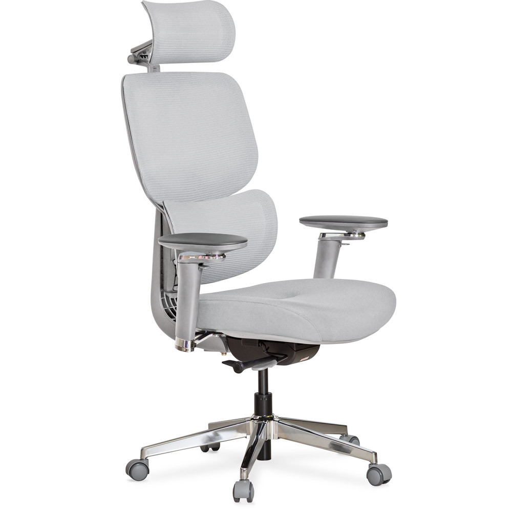 Ортопедичне офісне крісло для комп'ютера Mealux D2 Air Fabric Grey