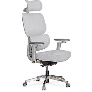 Ортопедичне офісне крісло для комп'ютера Mealux D2 Air Fabric Grey, фото 1