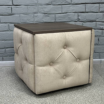 Пуф-трансформер 5в1 Остін-1 зі столиком велюр бежевий/ріголетто темний 3-1-9005