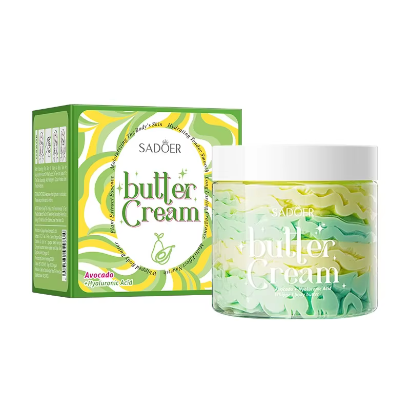 Крем-баттер для тіла SADOER Avocado & Hyaluronic Acid живильний, зволожуючий 180 г, фото 1