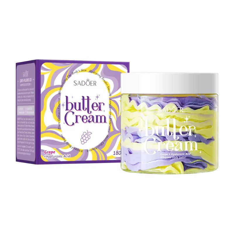 Крем-батер для тіла SADOER Grape & Hyaluronic Acid зволожуючий 180 г, фото 1