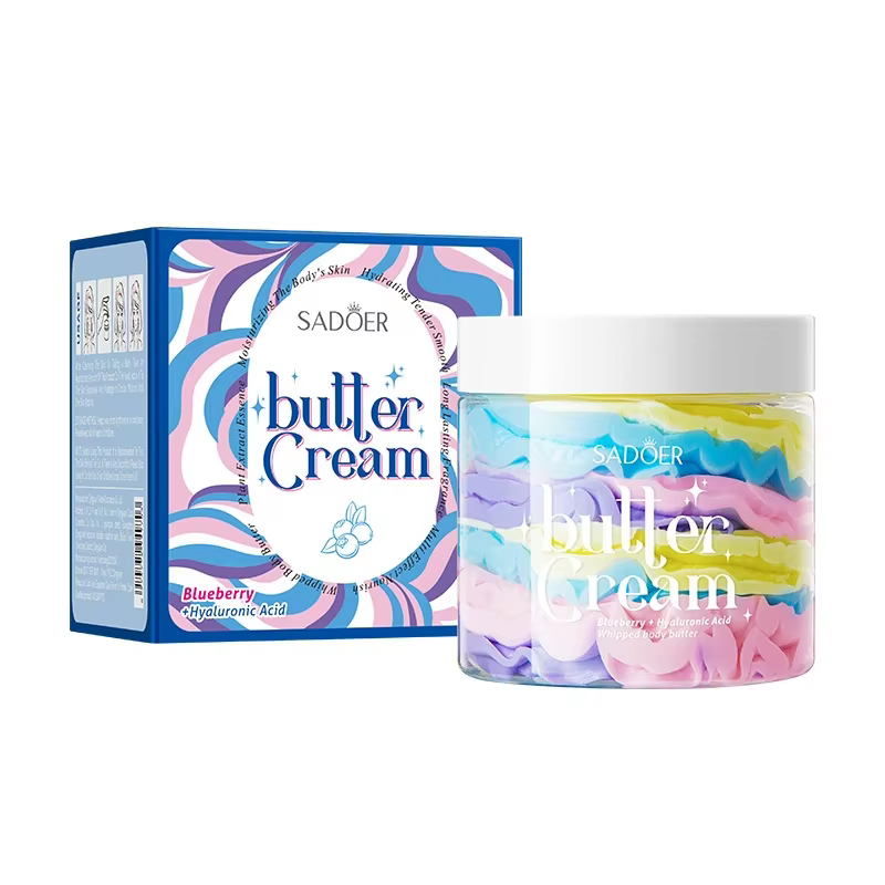 Крем-батер для тіла SADOER Blueberry & Hyaluronic Acid зволожуючий 180 г, фото 1