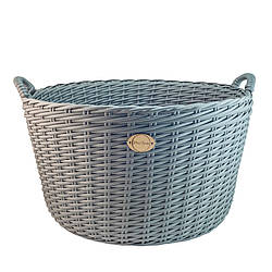 Дровниця/кашпо з ручками з ротангу 65л сірий DCLD65-1 Деколайн