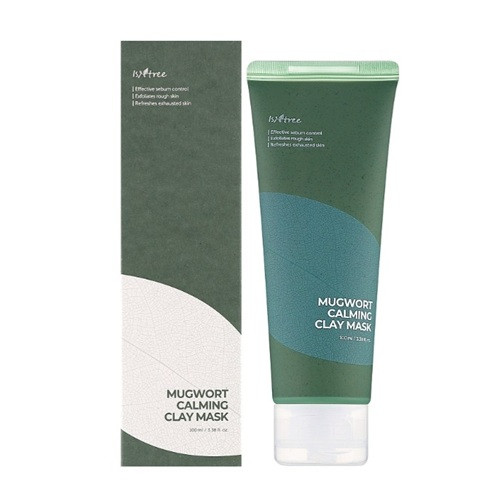 Isntree Real Mugwort Clay Mask Заспокійлива глиняна маска з ектрактом полину, 100 мл