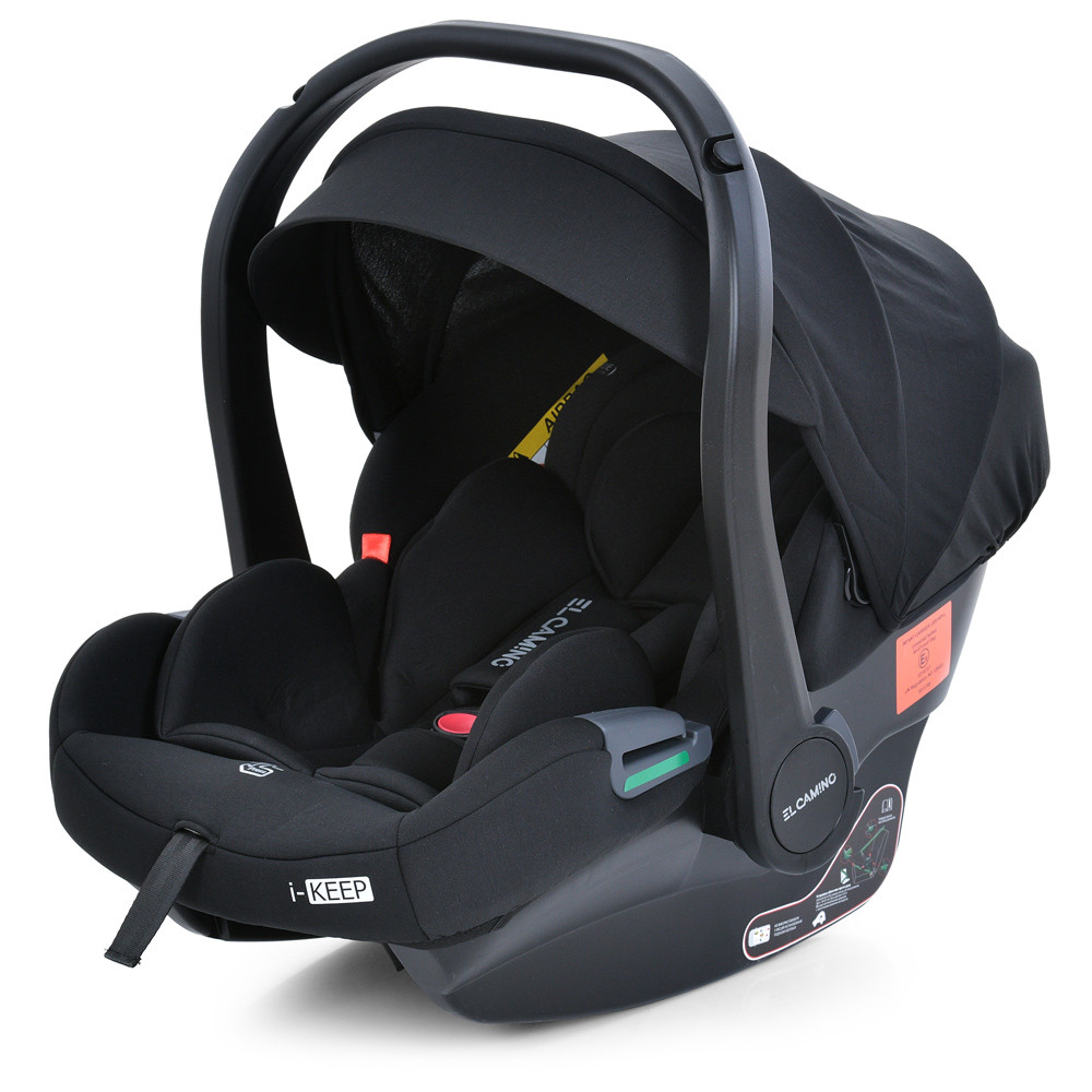 Дитяче автокрісло від 0 до 12 міс ( 40 см - 87 см ) El Camino ME 1186 i-KEEP Melange Jet Black автокрісло-переноска, фото 1