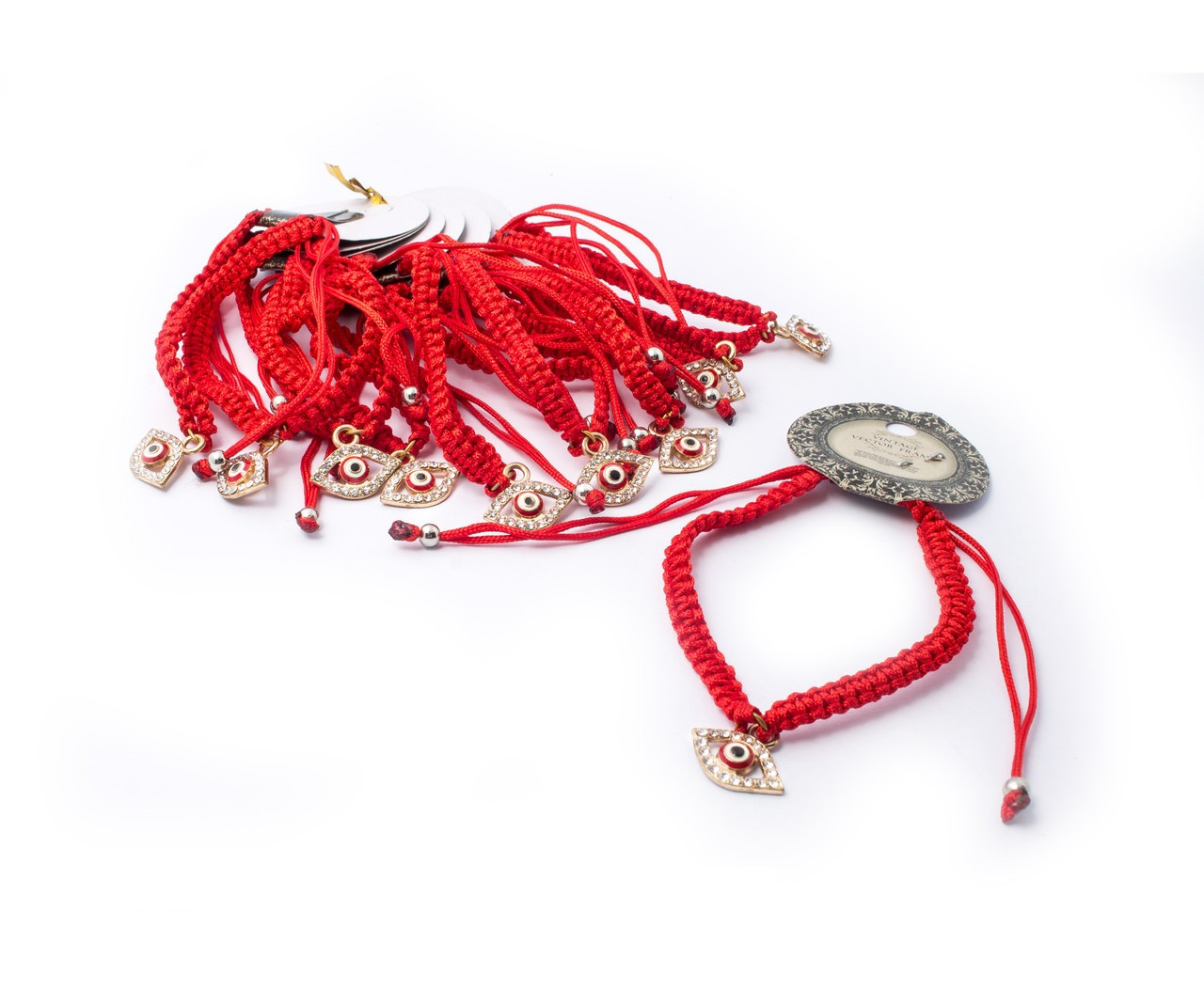 Браслет оберіг червона нитка на руку з оком, фото 1