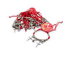 Браслет оберіг червона нитка з хрестиками