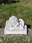 Фігура Ангел хлопчик на подушці, бетонний Ангел на цвинтар, скульптура Ангела хлопчика на могилу 23 см, фото 4