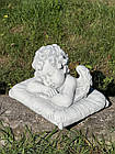 Фігура Ангел хлопчик на подушці, бетонний Ангел на цвинтар, скульптура Ангела хлопчика на могилу 23 см, фото 8