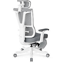 Ергономічне комп'ютерне крісло для роботи з підставкою для ніг Mealux S6 Air Grey, фото 3