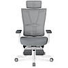 Ергономічне комп'ютерне крісло для роботи з підставкою для ніг Mealux S6 Air Grey, фото 6