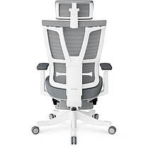 Ергономічне комп'ютерне крісло для роботи з підставкою для ніг Mealux S6 Air Grey, фото 4