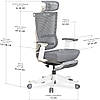 Ергономічне комп'ютерне крісло для роботи з підставкою для ніг Mealux S6 Air Grey, фото 10